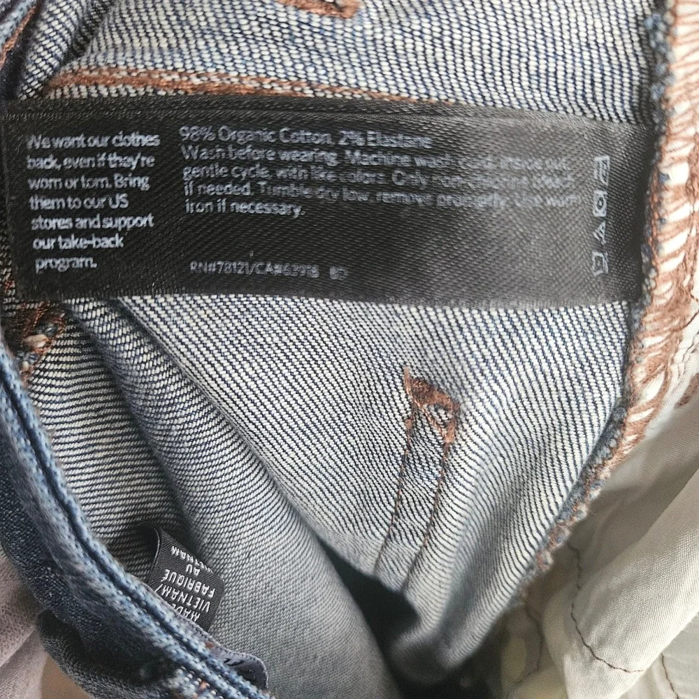 Eileen Fisher High Rise Jeans Organic Cotton Med Wash Straight Leg 12 Fall 2020 - Picture 9 of 10